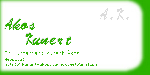 akos kunert business card